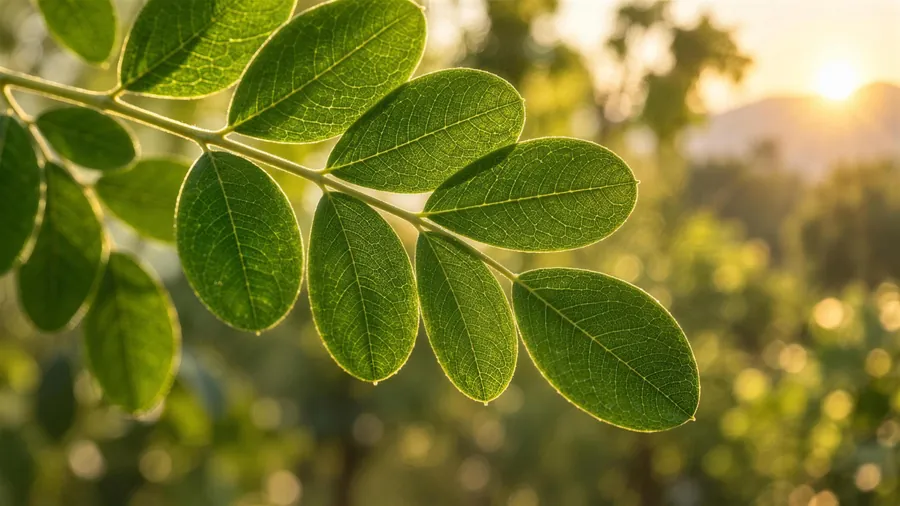 Fresh moringa leaves