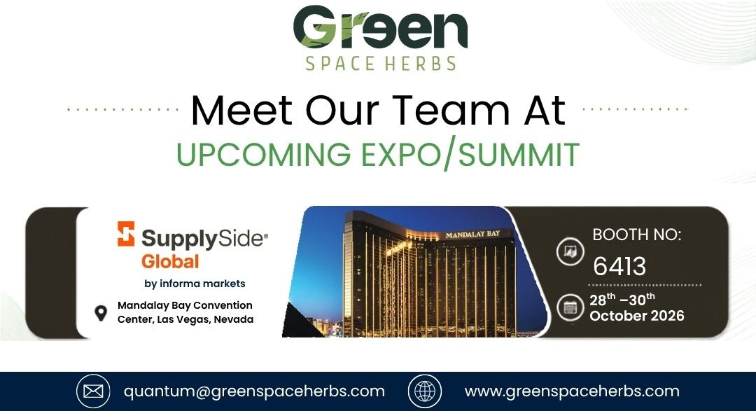 Meet our team at SupplySide Global — Mandalay Bay Convention Center, Las Vegas, Nevada, 28–30 October 2026, booth 6413